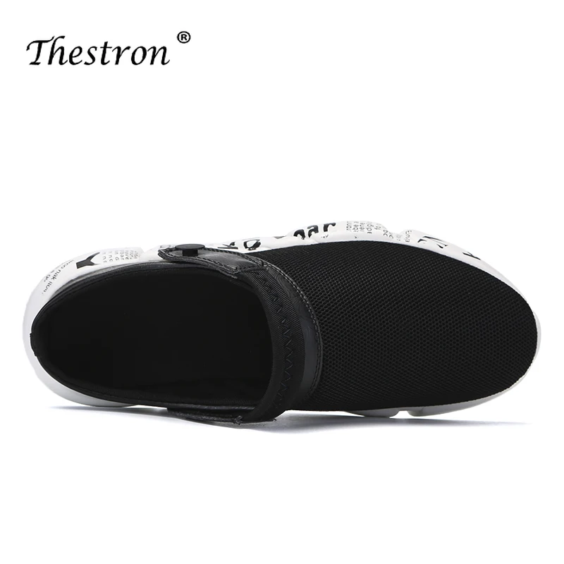 Designer Summer Men Sandals For Garden Breathable Men Air Mesh Shoes Dark Blue  Male Beach Sandals Super Light Men Slippers