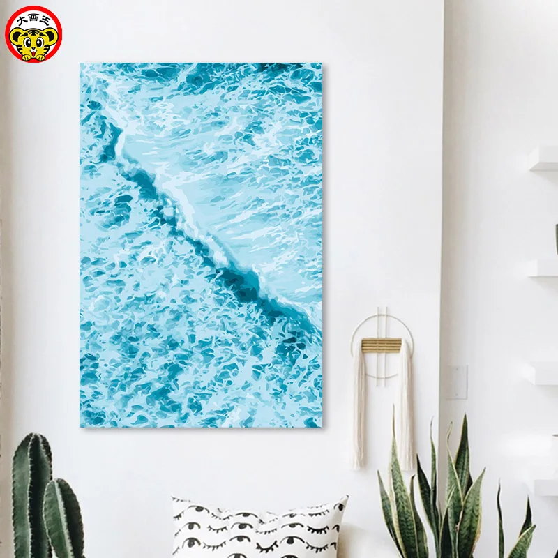 

painting by numbers art paint by number Big picture king DIY digital painting woods surf scenery living room room decoration pai