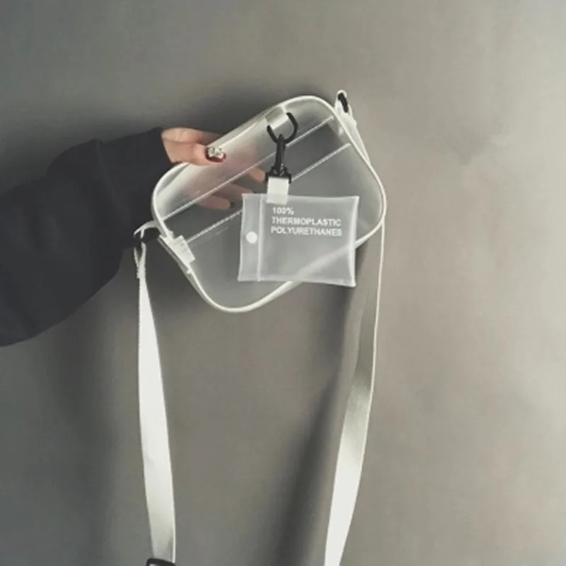 

2018 Transparent Bags for Women Messenger Bags Clear Pudding Shoulder Beach Bag Bolsa Fashion Jelly Composite Bags Female