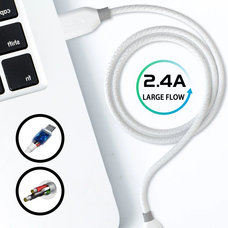 3D texture Non-slip USB Cable 2.4A  Fast Charge USB Data Cable for  Xiaomi LG Tablet Android Mobile Phone USB Charging Cord 3D texture Non-slip USB Cable 2.4A  Fast Charge USB Data Cable for  Xiaomi LG Tablet Android Mobile Phone USB Charging Cord