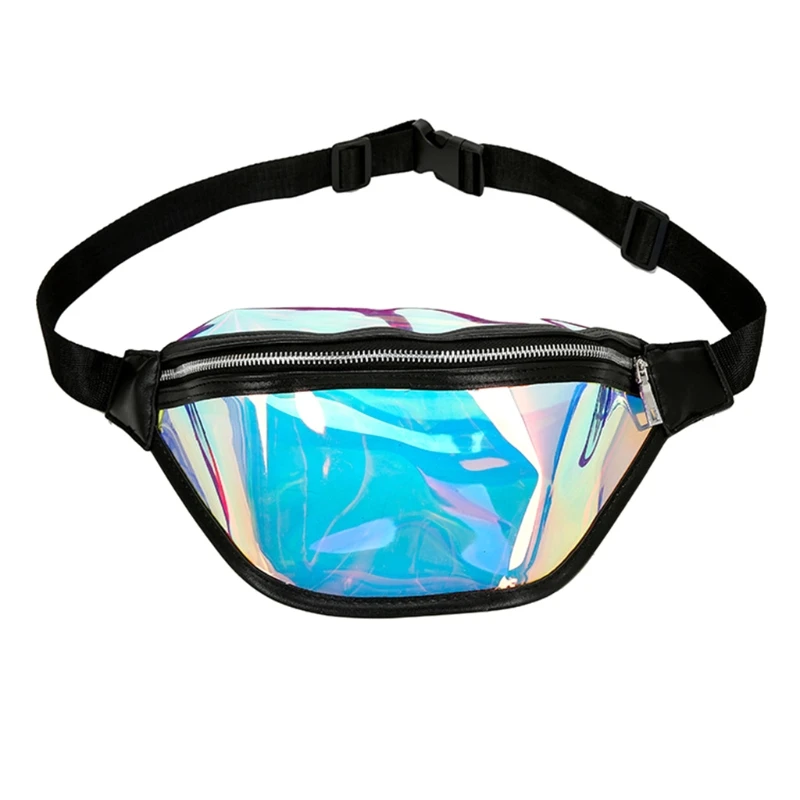 

Laser Chest Bag for Women Summer Transparent Beach Bum Waist Bag