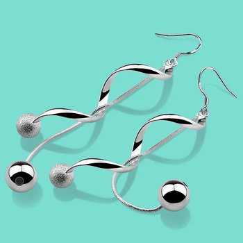 

The new personality silver ornament 925 sterling silver earrings female screw designs silver The preferred gifts for girlfriend