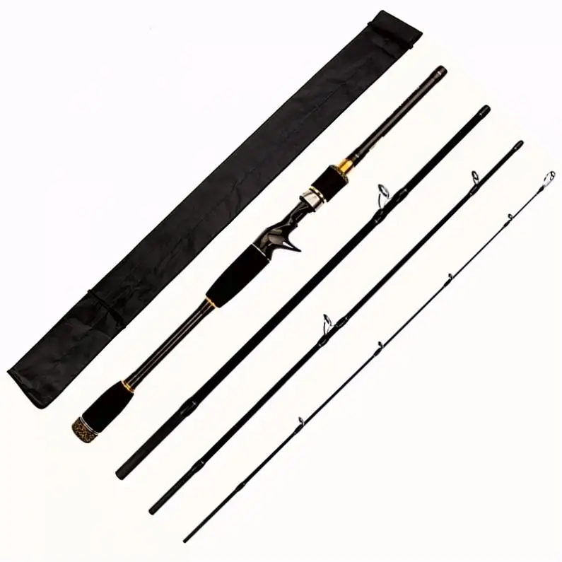 2.7m 4 Section High-Quality Carbon Fiber Lure Fishing Rod M Power Ultra Light Casting Pole | Спорт и развлечения