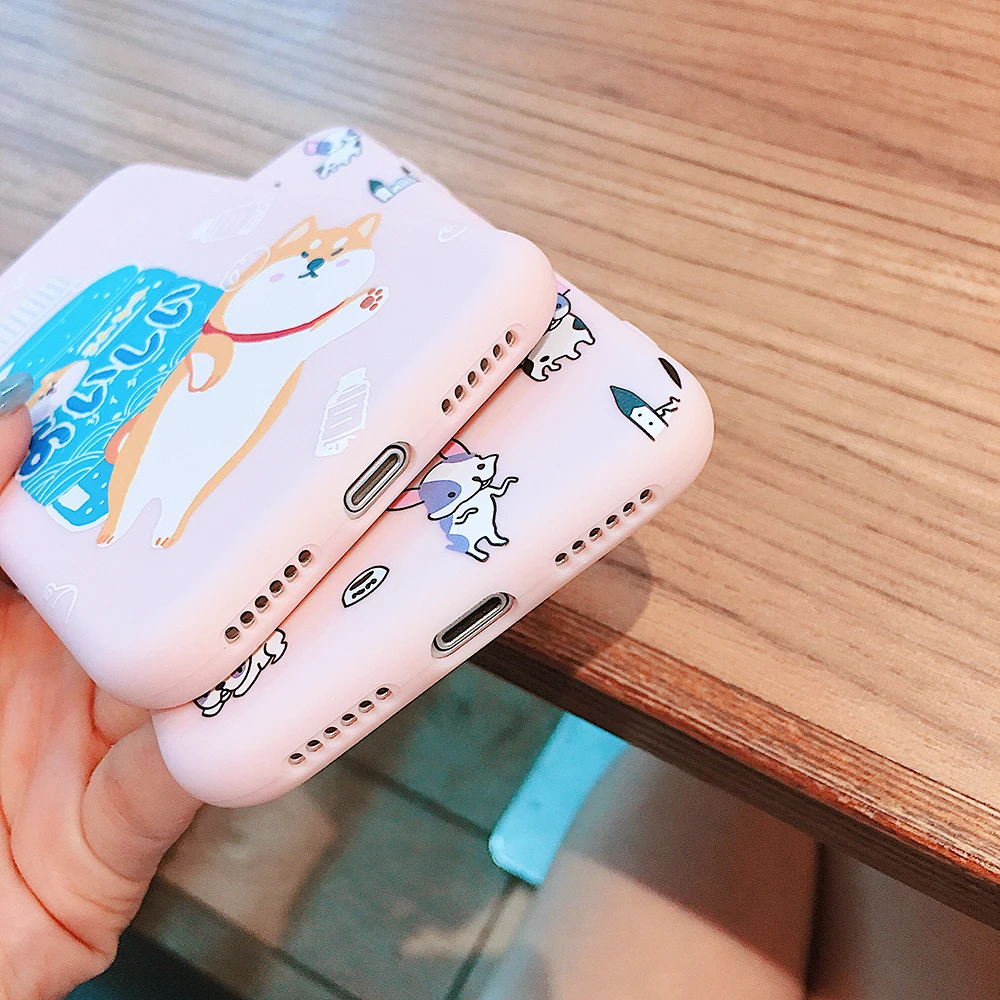 Shiba Inu Muster Telefon Fällen Für iPhone 7 8 Weiche Silikon Fall Abdeckung Für iPhone 6 6 s 7 8 p