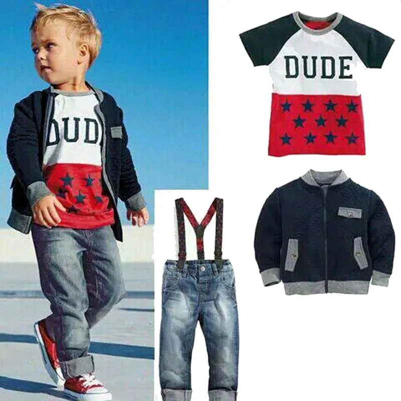 

Fashion Style Jacket Suit Children Clothing 2017 New Brand Kids Clothes Boys Clothes Sets Toddler Outfits roupas infantis
