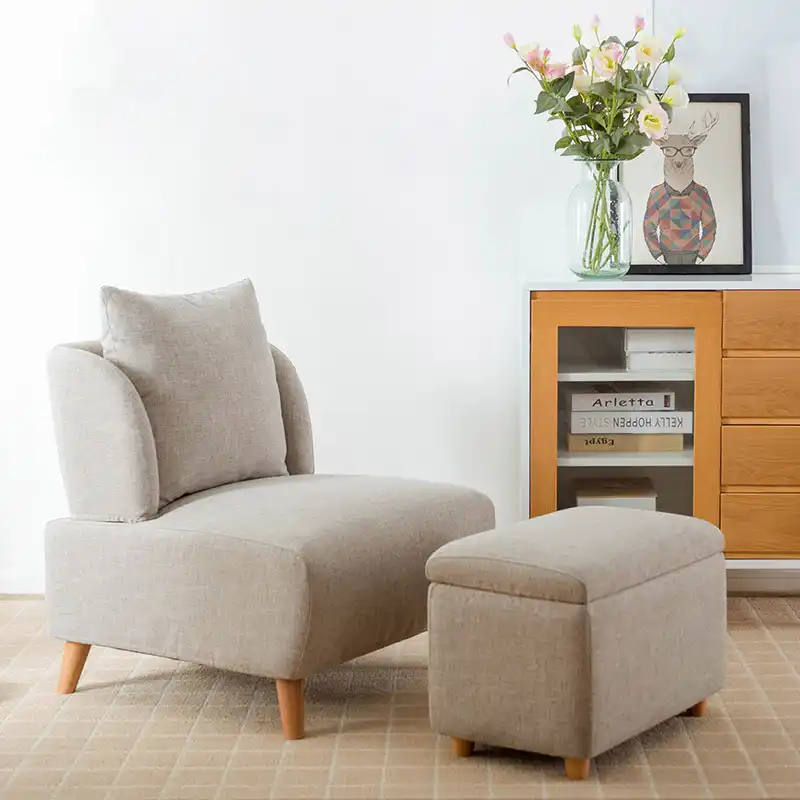 Mid Century Modern Living Room Accent Chair With Footrest Mid Century Modern Living Room Accent