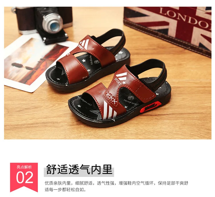 New Big Boys Flat Beach Sandals Kids Summer Shoes fashion Children shoes Non- Slip Shoes Boys Student Sport Shoes