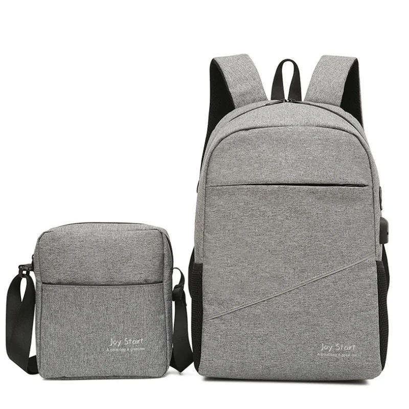 

2Pcs/set Women Multifunction Backpack Girl Travel Casual School Bag USB Charging Laptop Bag Mochila Shoulder Bag Student Backbag
