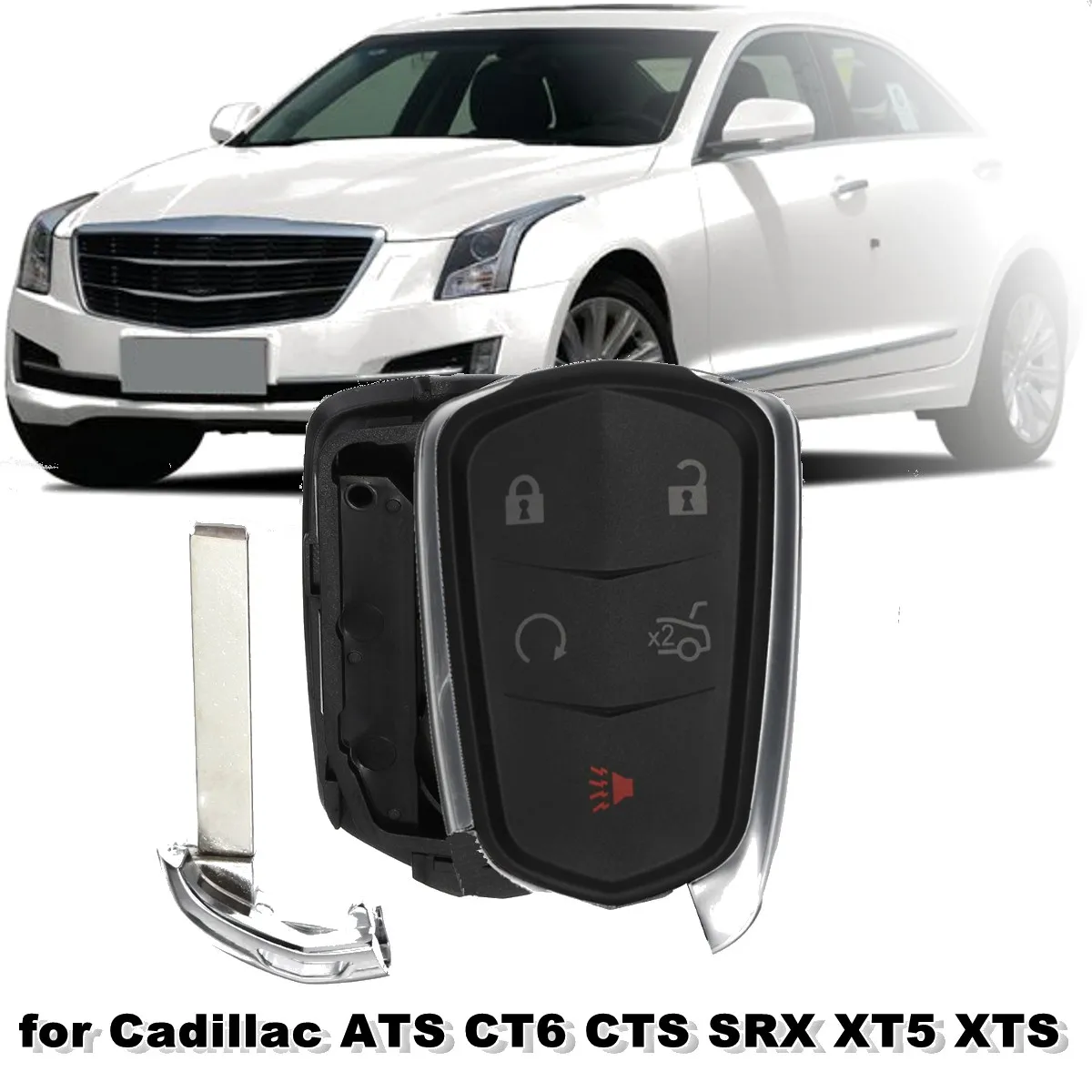 #HYQ2AB #HYQ2EB #1511A-2B #1511A-2EB 5 Buttons Remote Key Case Fob Shell For Cadillac ATS CT6 CTS SRX XT5 XTS 2014 2015 2016 #HYQ2AB #HYQ2EB #1511A-2B #1511A-2EB 5 Buttons Remote Key Case Fob Shell For Cadillac ATS CT6 CTS SRX XT5 XTS 2014 2015 2016