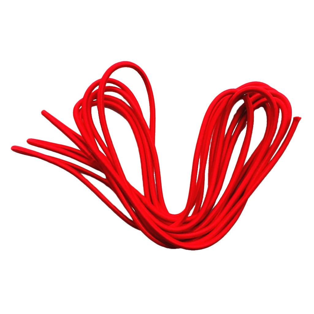 Marine 5mm Red Elastic Rubber Bungee Rope Shock Cord Tie Down Boats Trailers 1/2/5/10/20/30/50/75/300m for Surf Boards Caravans