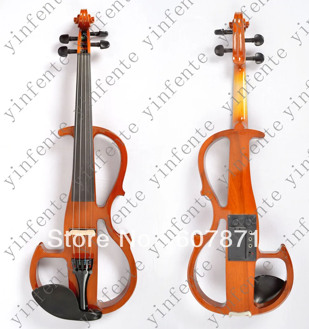 

yinfente New yellow 4/4 Electric violin silent wonderful tone Any color