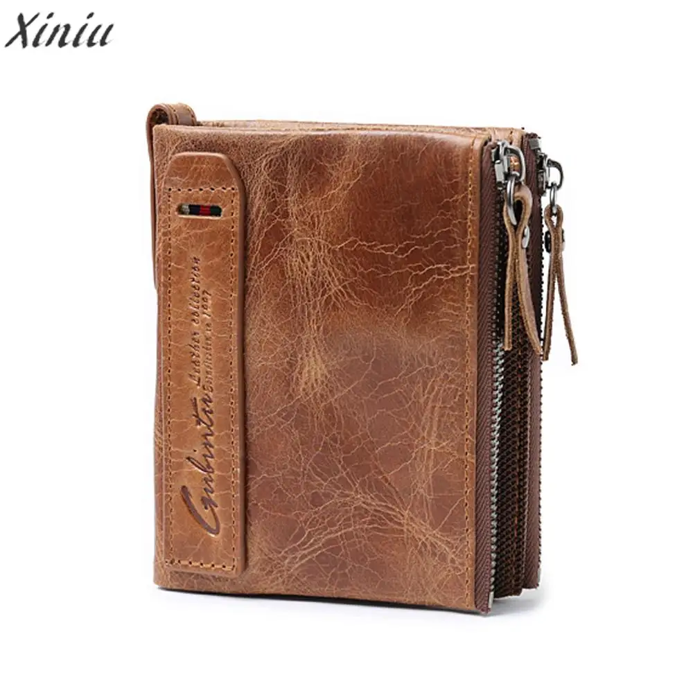 Top brand wallets Men Leather ID credit Card holder Clutch Bifold Coin Purse Wallet Pockets ...
