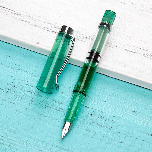 Bianyo, 8 цветов, 0,38 мм, перьевая ручка, набор, авторучка для школы, студентов, офиса, письма, каллиграфия, офисные принадлежности - Цвет: Green