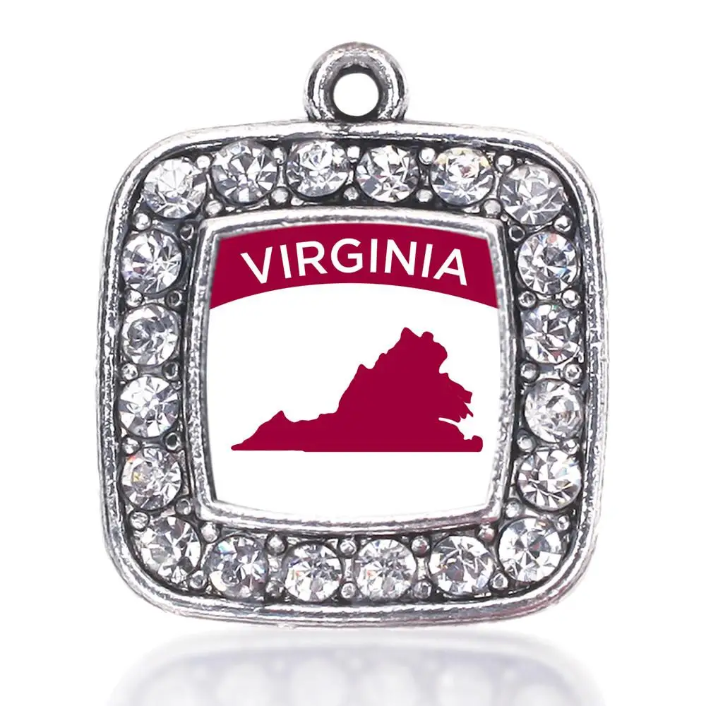 

VIRGINIA FLAG SQUARE CHARM FOR JEWELRY