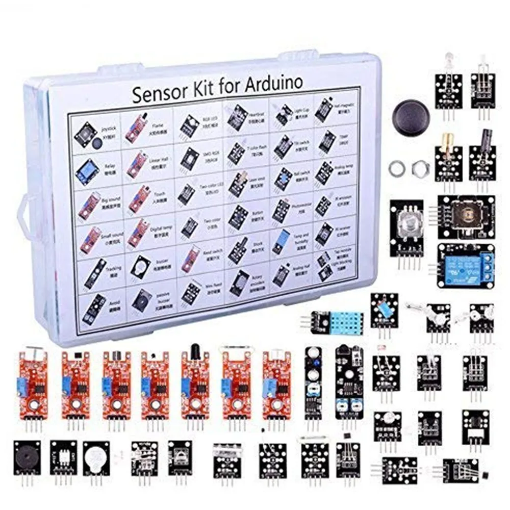 

37 In 1 Sensor Module Board Set Kit for Arduino & MCU Education User for Arduino Starters DIY Raspberry Pi Mega2560 for UNO R3