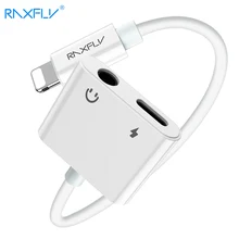 RAXFLY 2 в 1 освещение до 3,5 мм конвертер для iPhone XS Max XR X разветвитель заряда для iPhone 7 8 Plus зарядка прослушивание адаптер