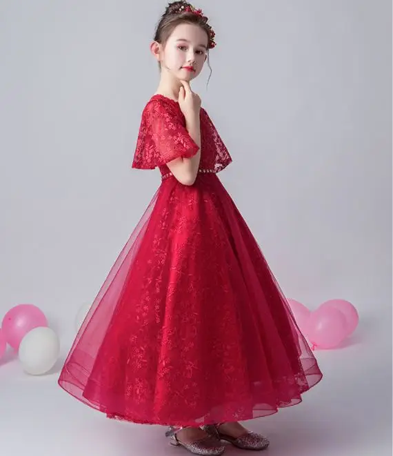 Новые детские для девочек сетчатые цветы-пачка платье принцессы для маленьких девочек Костюмы Vestidos Детские платья для девочек свадебные