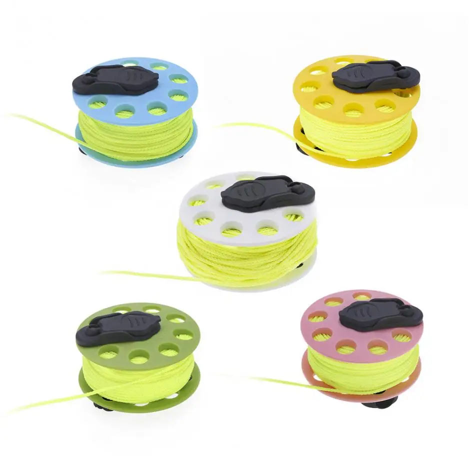 30m Scuba Water Diving Finger Reel Safety Cord Scuba Diving Plastic