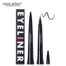 Miss Rose бренд дымчатый Ультра черный карандаш для глаз+ штамп Duo жидкий подводка для глаз гель Водонепроницаемый долговечная татуировочная Ручка косметика