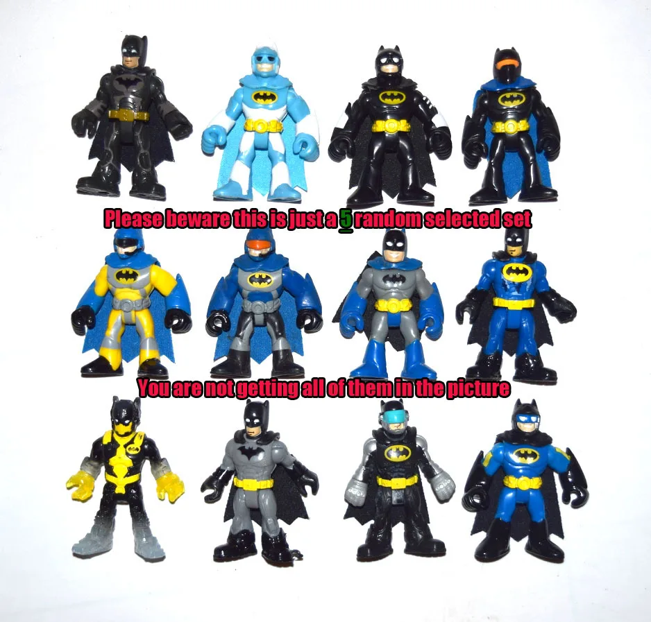 Lot of 5PCS Imaginext Raondom Selected Batman Loose Action Figurein