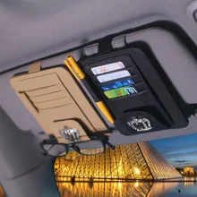 Автомобильный солнцезащитный козырек с короной, держатель для карт, держатель для солнцезащитных очков, зажим для очков, автомобильный органайзер, держатель для ручки, чехол, автомобильные аксессуары