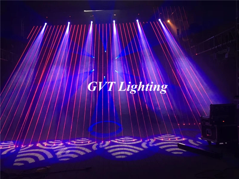 Красочные 8 линзы сильная линия движущаяся головка RGB лазерный массив для сцены вечерние дискотеки KTV бар клуб театр студия iluminacion светильник