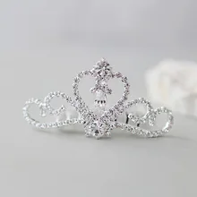 Прозрачный камень небольшой гребешок для волос в виде тиары для маленьких принцесс корона для волос, диадема аксессуары