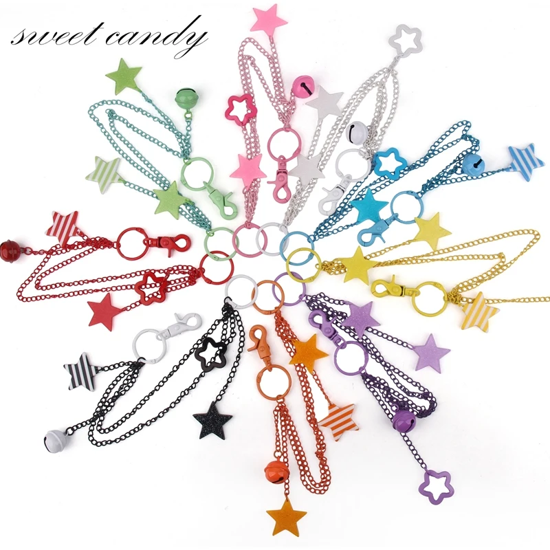 

Jk uniform bag chain pendant chain chain pendant Star color multicolor animation decoration