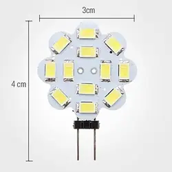 100 шт. Свет автомобиля G4 12smd 5630 5730 светодиодный прожектор Светодиодные лампы теплый белый/холодный белый 3 Вт DC 12 В DHL Бесплатная доставка