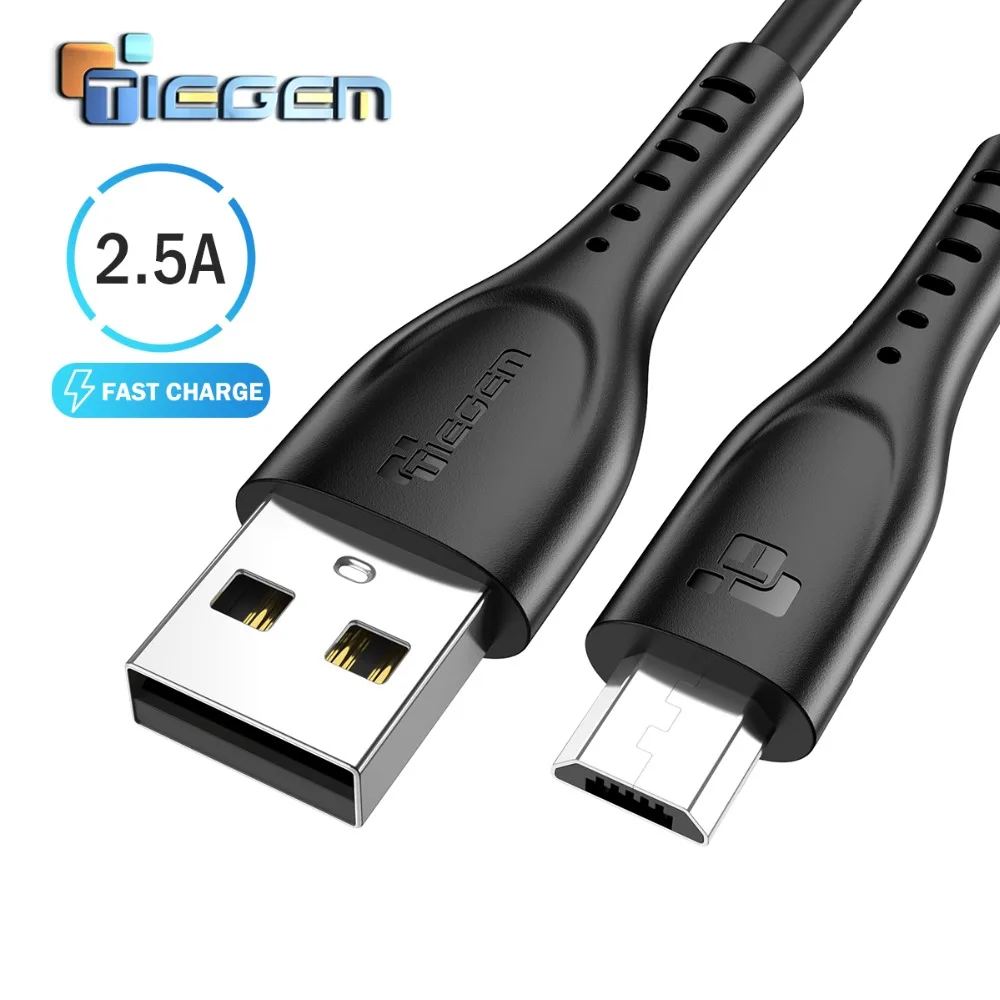 TIEGEM Micro USB кабель 1 м 2 м для Xiaomi Redmi Note Быстрая зарядка USB ЗУ для мобильного телефона кабель для передачи данных для samsung S7/S6/S4/S3