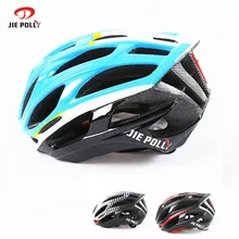 Jiepolly Cycling Helmet Ultralight Helmet Mountain Road Bicycle Helmet LED Warning Light 36 Air vent 53-64cm Adjustable casco