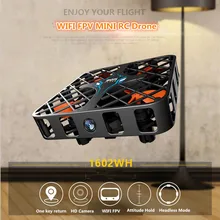 Горячая 1602HW Wifi FPV мини селфи RC Дрон с камерой беспроводной Квадрокоптер 4CH wifi FPV RC Карманный Дрон вертолет RFT vs X5SW