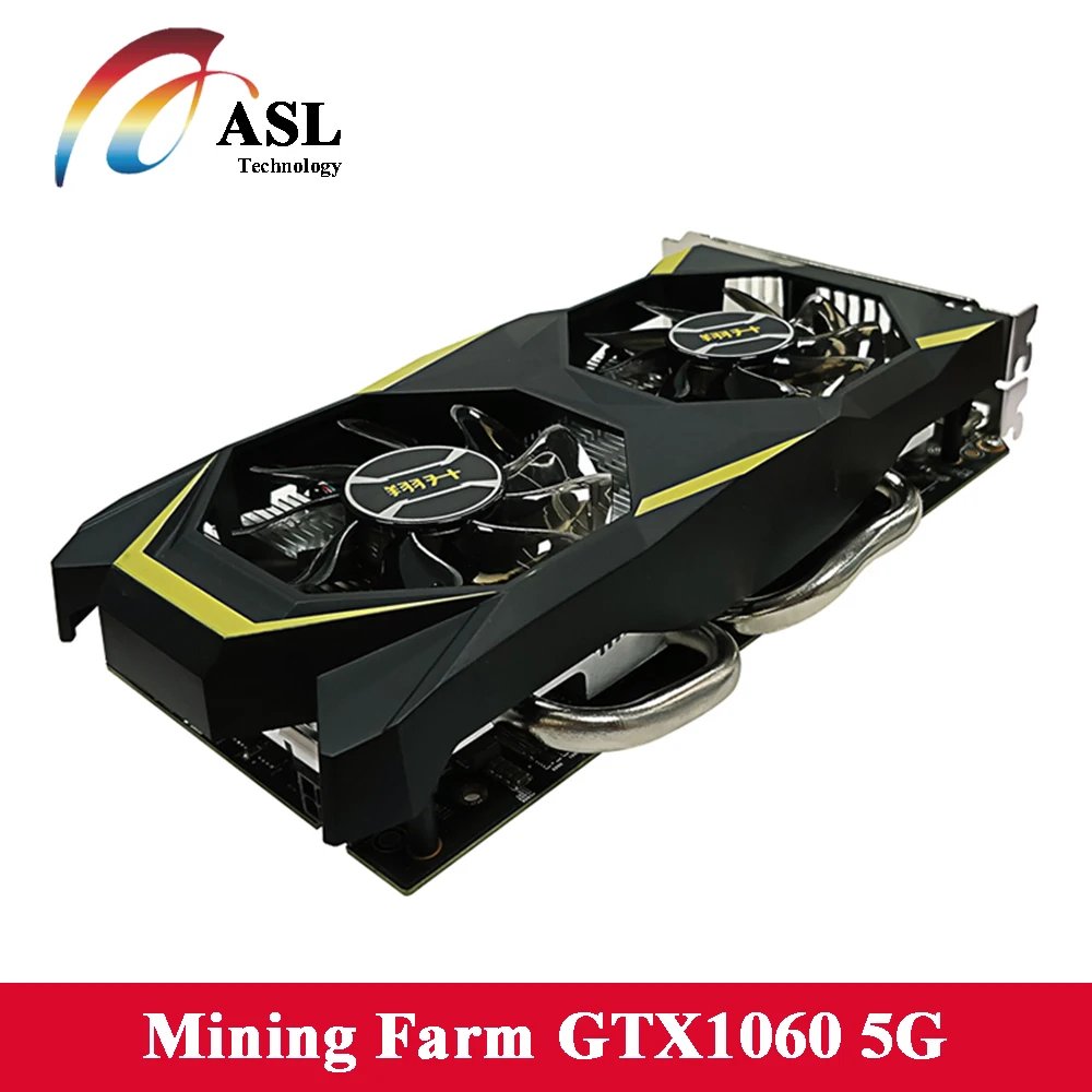 ASL видео карты GTX1060 Skynet двойной 5 г GDDR5 NVIDIA 160bit 8008 мГц 1506 1594 1280 единиц вентилятор directX