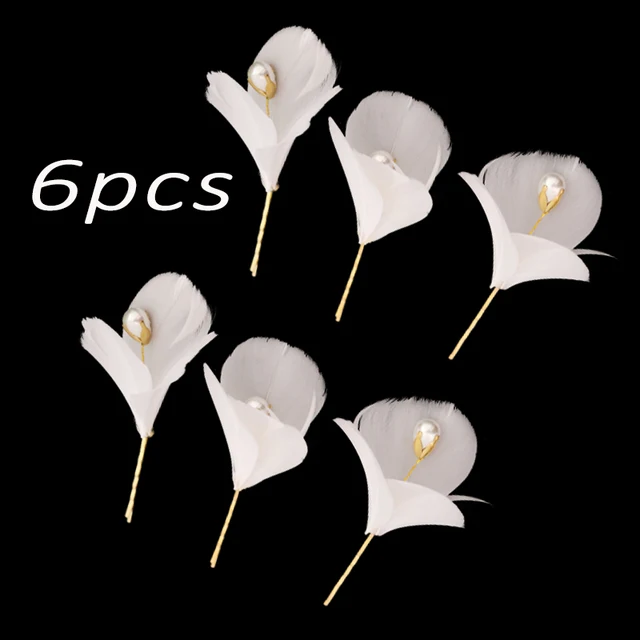 Earofcorn Fairy White Feather Headdress Bridal Feather Rhinestone