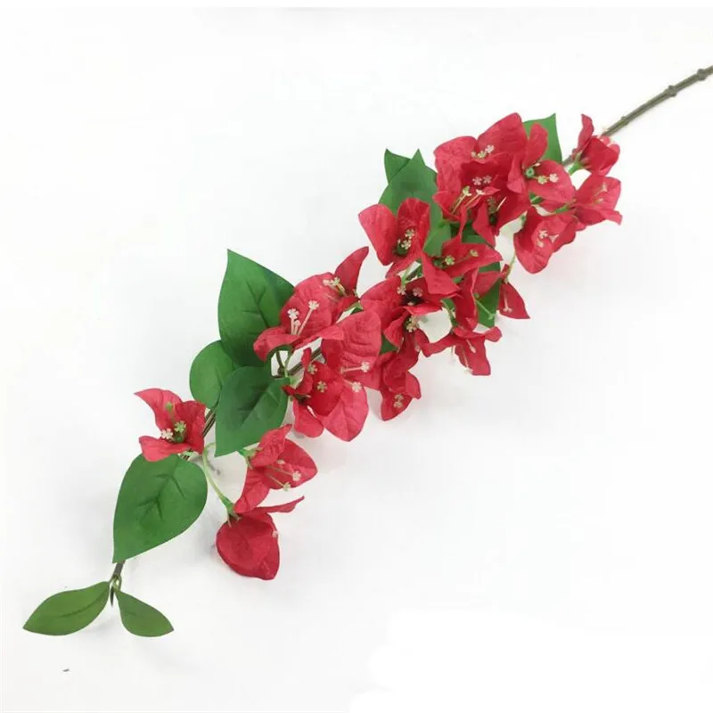 Искусственные бугенвиллеи дерево стебли 6 цветов шелк бугенвиллеа spectabilis цветок ветви деревьев для свадьбы центральный - Цвет: red 78cm 10p