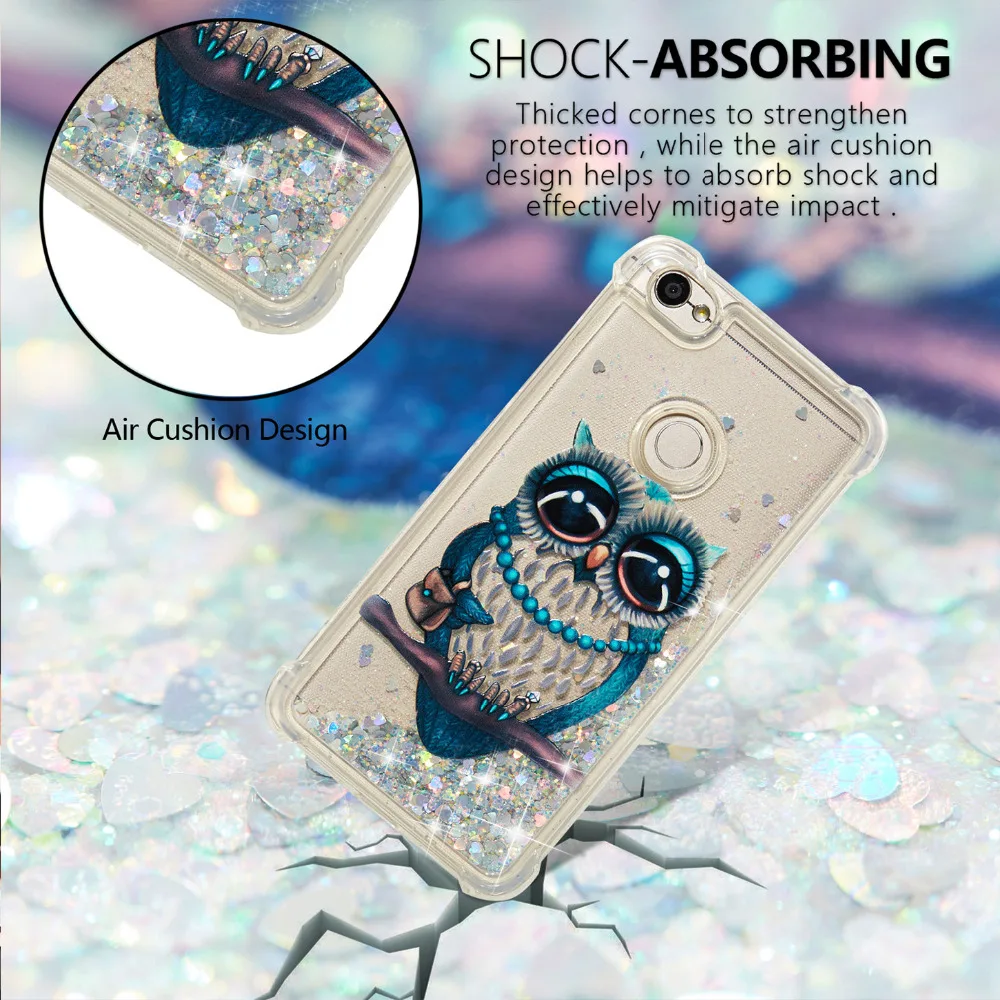 Redmi Note 5A Shockproof Case Gliter Bling Clear Soft Case Cover For Redmi 4A Note 5A Shiny Print Capa For Xiaomi Redmi Note 5A 3