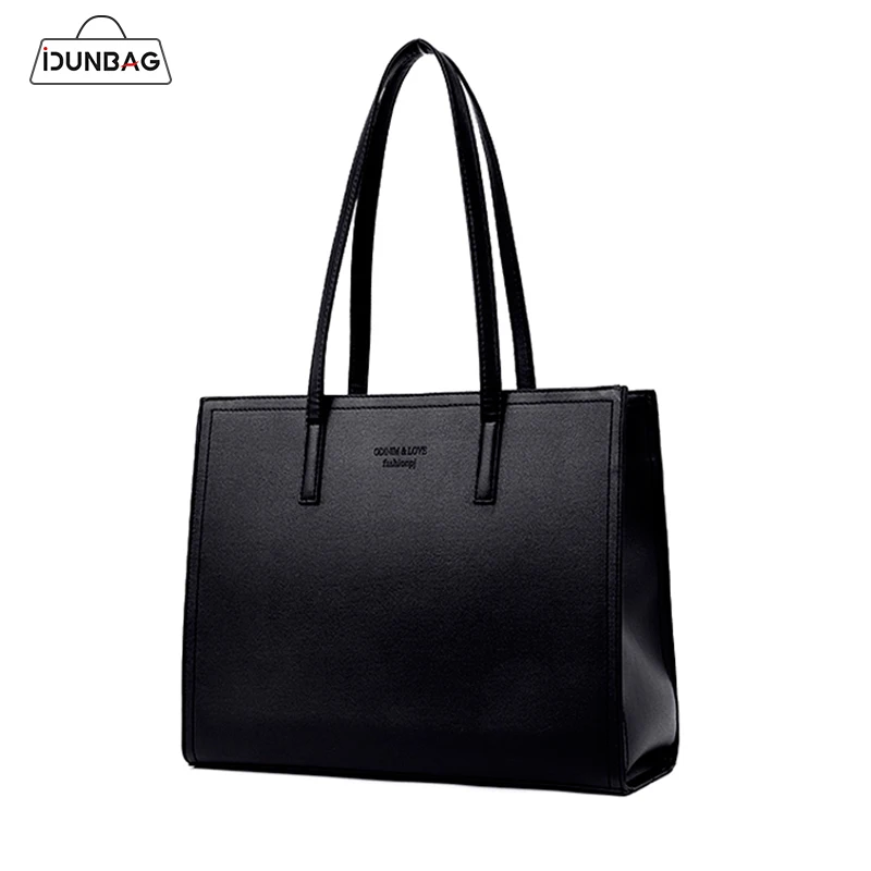 

Brand Luxury PU Solid Color Design Ladies Soft Material Casual Shoulder Bag Large Capacity Handbag High Quality Top Handbag 2019
