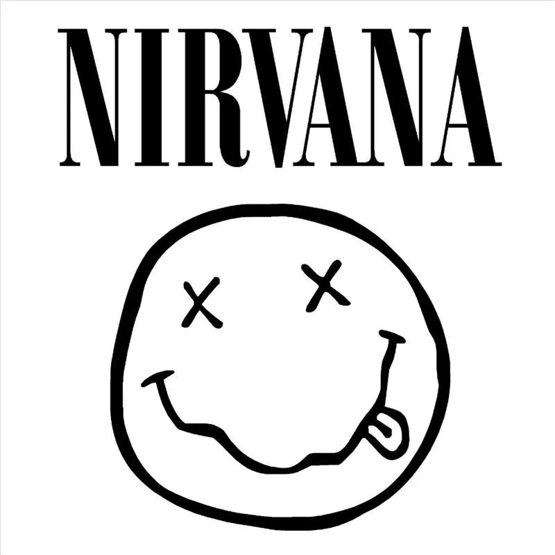 Download Removable DIY Wall Stickers NIRVANA LOGO BAND FACE KURT ...