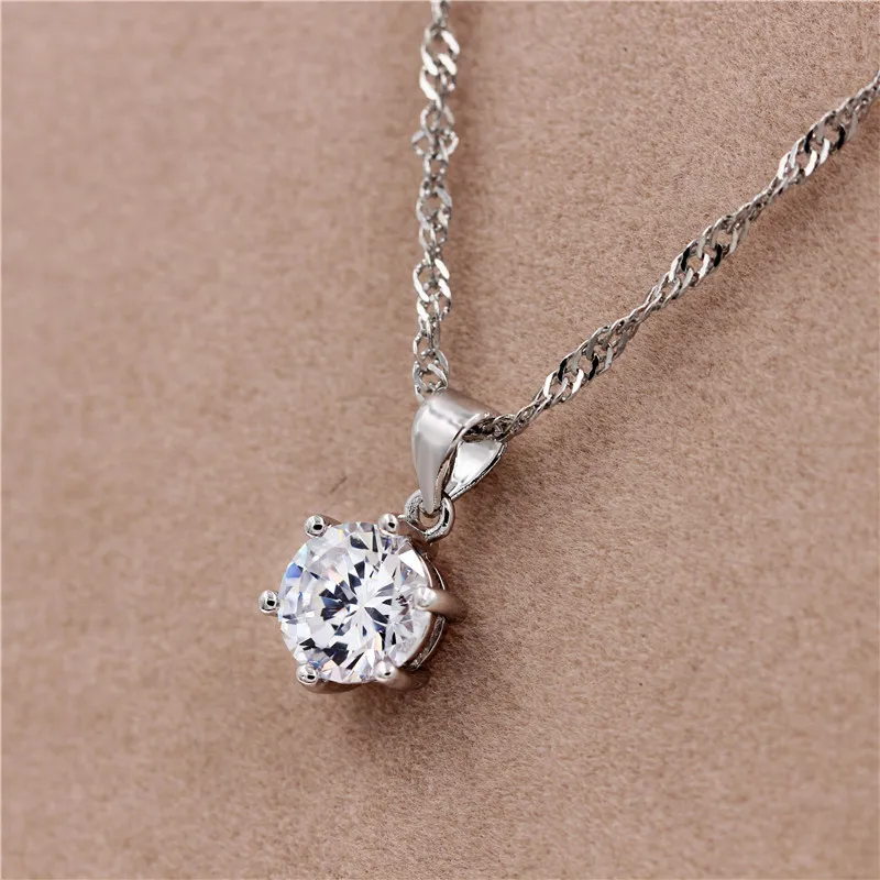 США Uloveido 40%, Свадебные Ювелирные наборы, серебряные серьги-гвоздики, кольцо, ожерелье с кристаллами, ювелирное ожерелье, набор T043