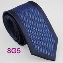 YIBEI Coachella Галстуки Королевский синий горошек шеи галстук Пятна Темно-синие границы галстуки из микрофибры тканый галстук, жаккардовый мужской дом для мужчин до 8G5