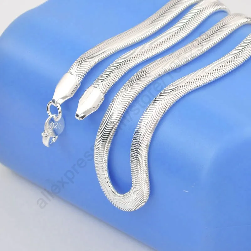 

1 Piece 16-24Inch Original 925 Sterling Silver Smooth Snake Man Women Necklace Chain With Lobster Clasps Set Jewelry