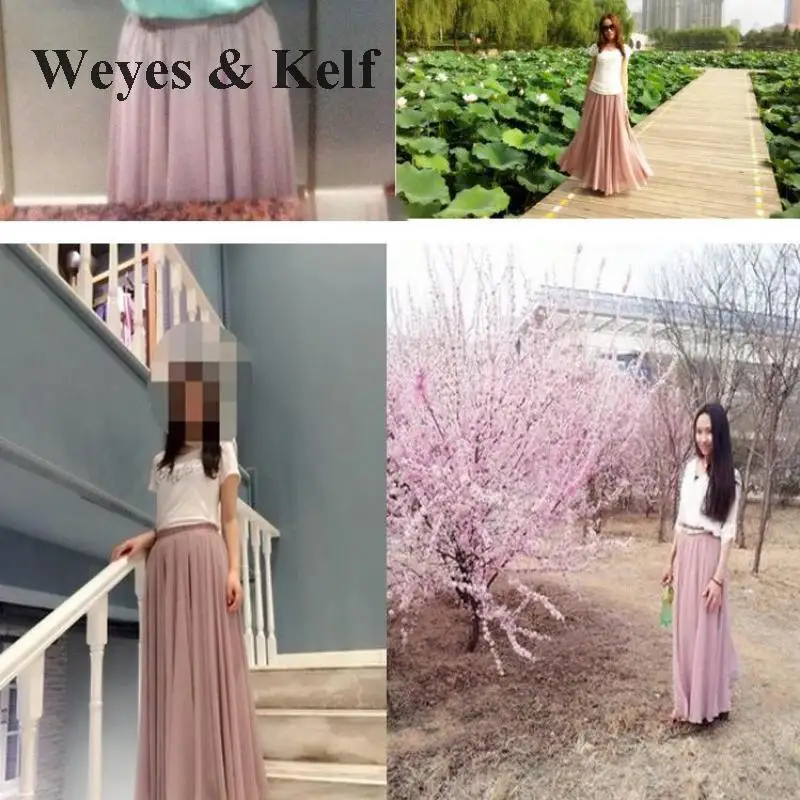 Женская шифоновая юбка Weyes & Kelf однотонная плиссированная пачка трапециевидной