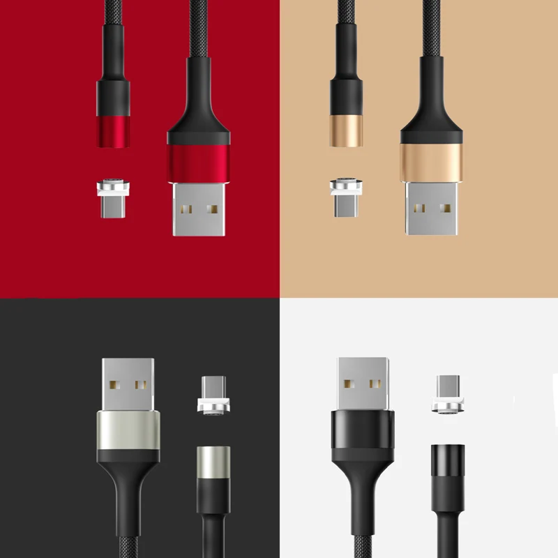 QC 3,0 Быстрая зарядка 3A Магнитный кабель type C Micro Usb быстрая зарядка Usb C светодиодный светильник для iPhone Xiaomi huawei Phone 1,2 м