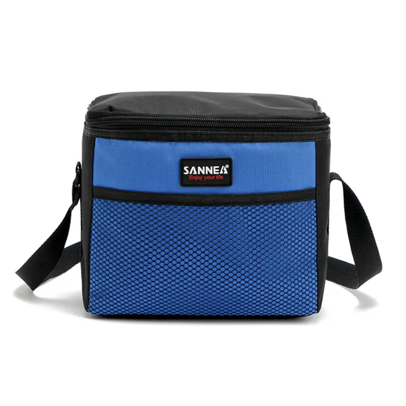 SANNE 5L сумки-холодильники Детские изолированные Ланч-бокс для сэндвич-закусок вместительные портативные Оксфорд термо-сумки для еды и пикника сумка на плечо - Цвет: blue