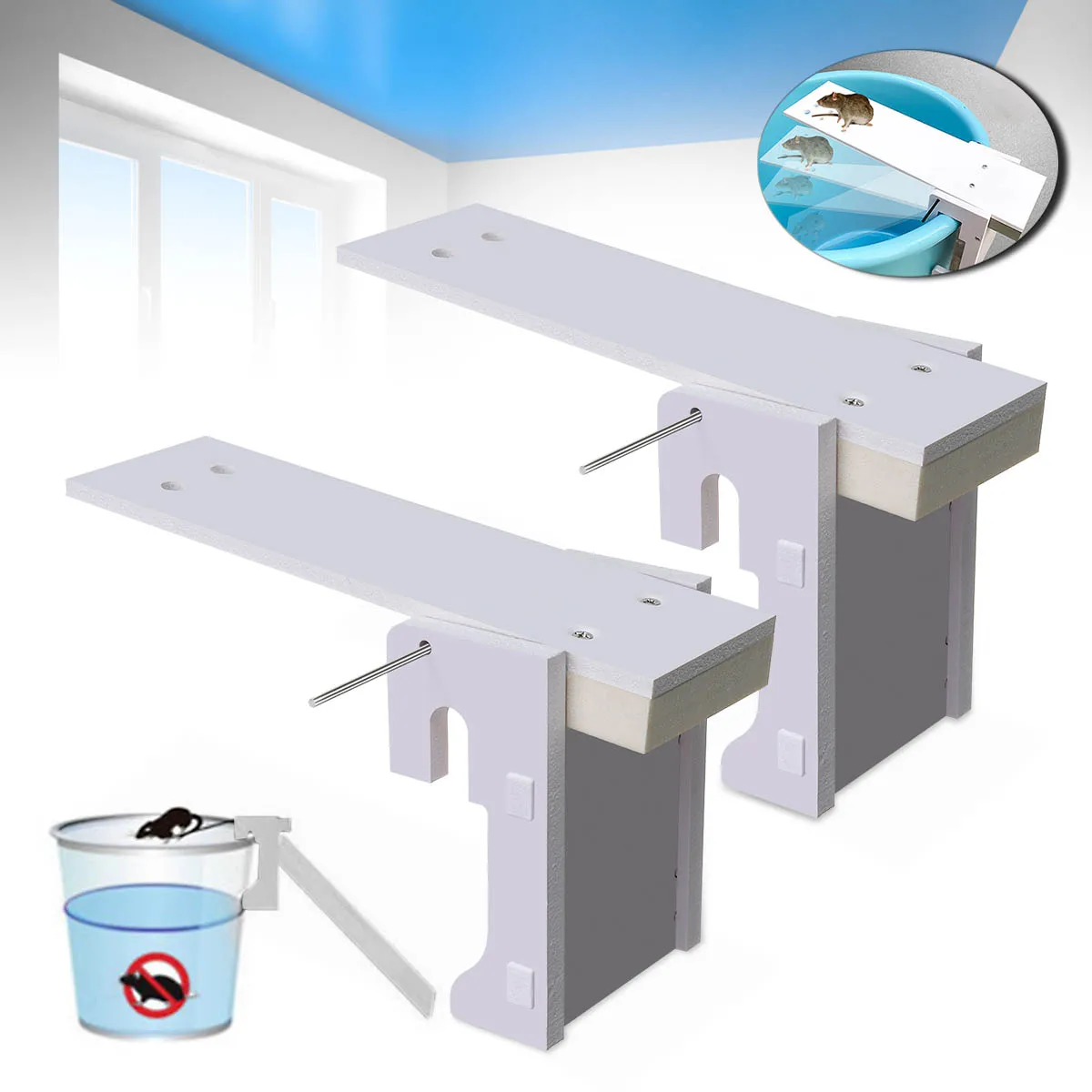 New Walk The Plank Mouses Trap Humane Bucket Rat Traps Automatic