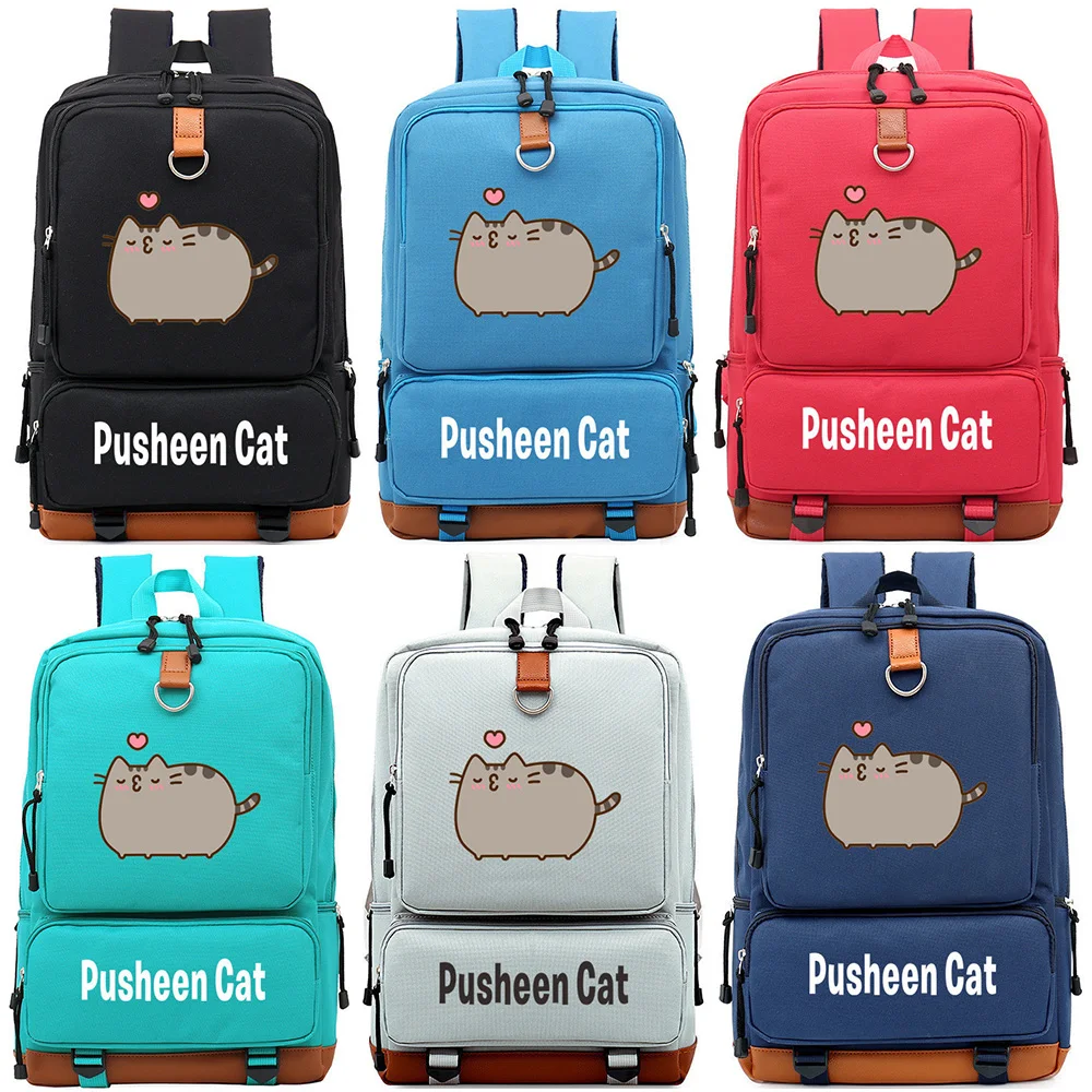 

Kawaii Cute Fat Cat Rainbow Unicorns Boy Girl Children School bag Women Bagpack Teenagers Schoolbags Canvas Men Student Backpack