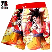 OGKB человек бренд мужские шорты кэжуал Забавный принт Супер Saiyan 4 3D пляжные бермуды шорты для женщин Гоку пляжные шорты хип хоп плавание