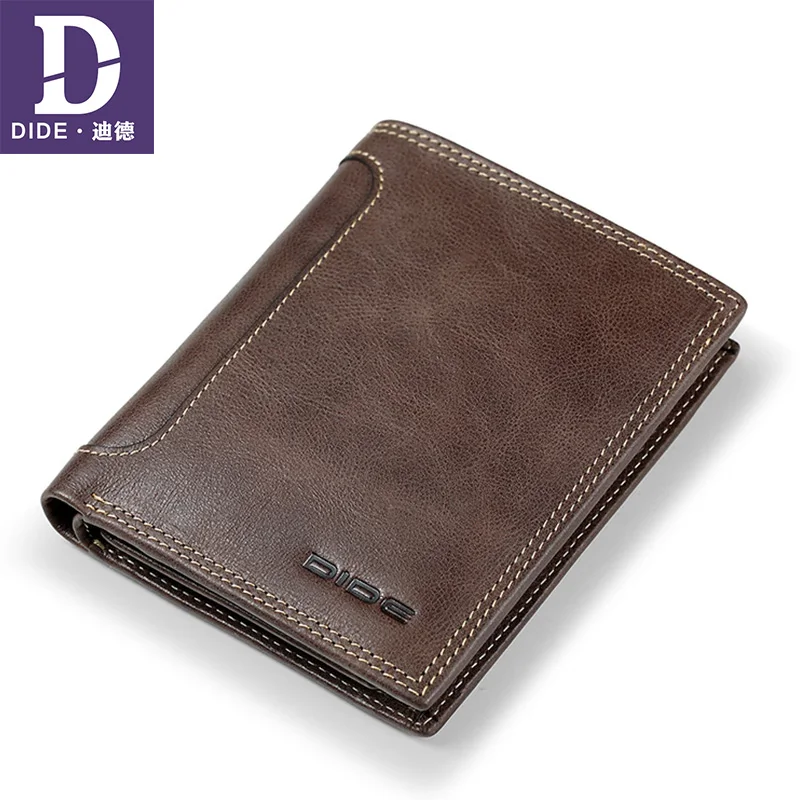 

Hasp Zipper Coin Wallet Men Short Standard Wallet Genuine Leather Male Purses Men Wallets Vintage Style 3 Fold