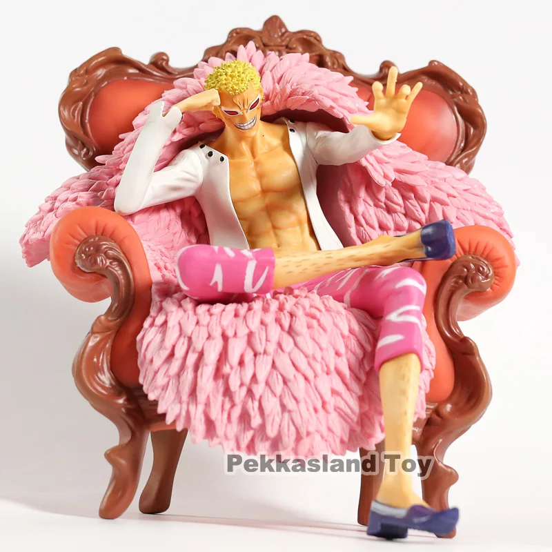 Аниме одна деталь GK трон donquixote doflamingo в диван сидя Рисунок Модель игрушечные лошадки