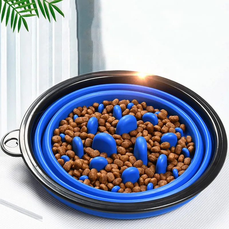 

Hot Collapsible Dog Bowl Slow Down Eating Training Portable Travel Bowl for Outdoor MDD88